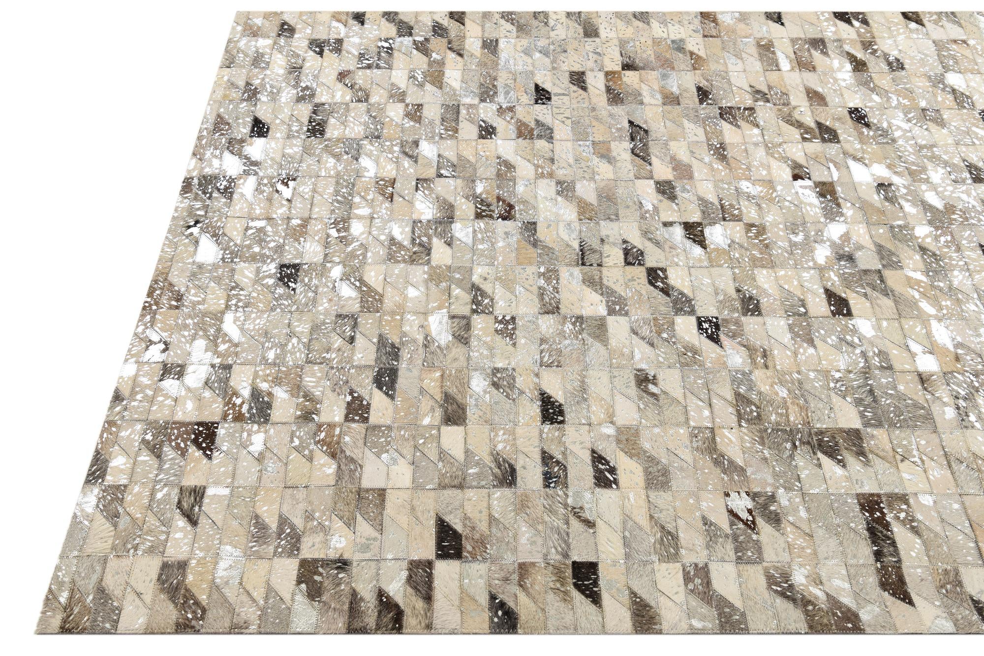 4' 8 x 6' 7 Cowhide Rug
