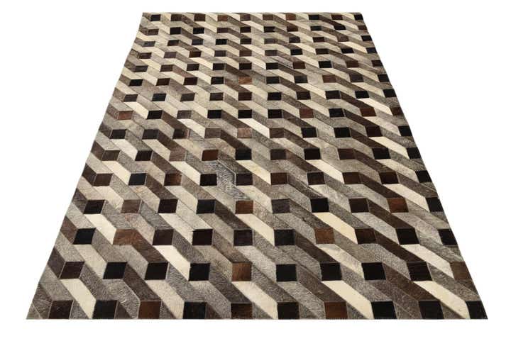5' 1 x 7' 5 Cowhide Rug