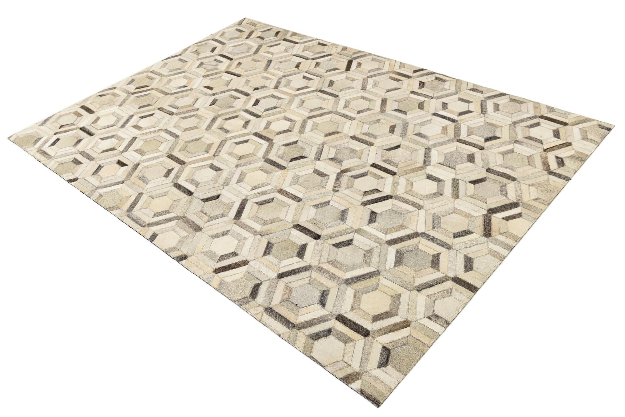5' x 7' 1 Cowhide Rug