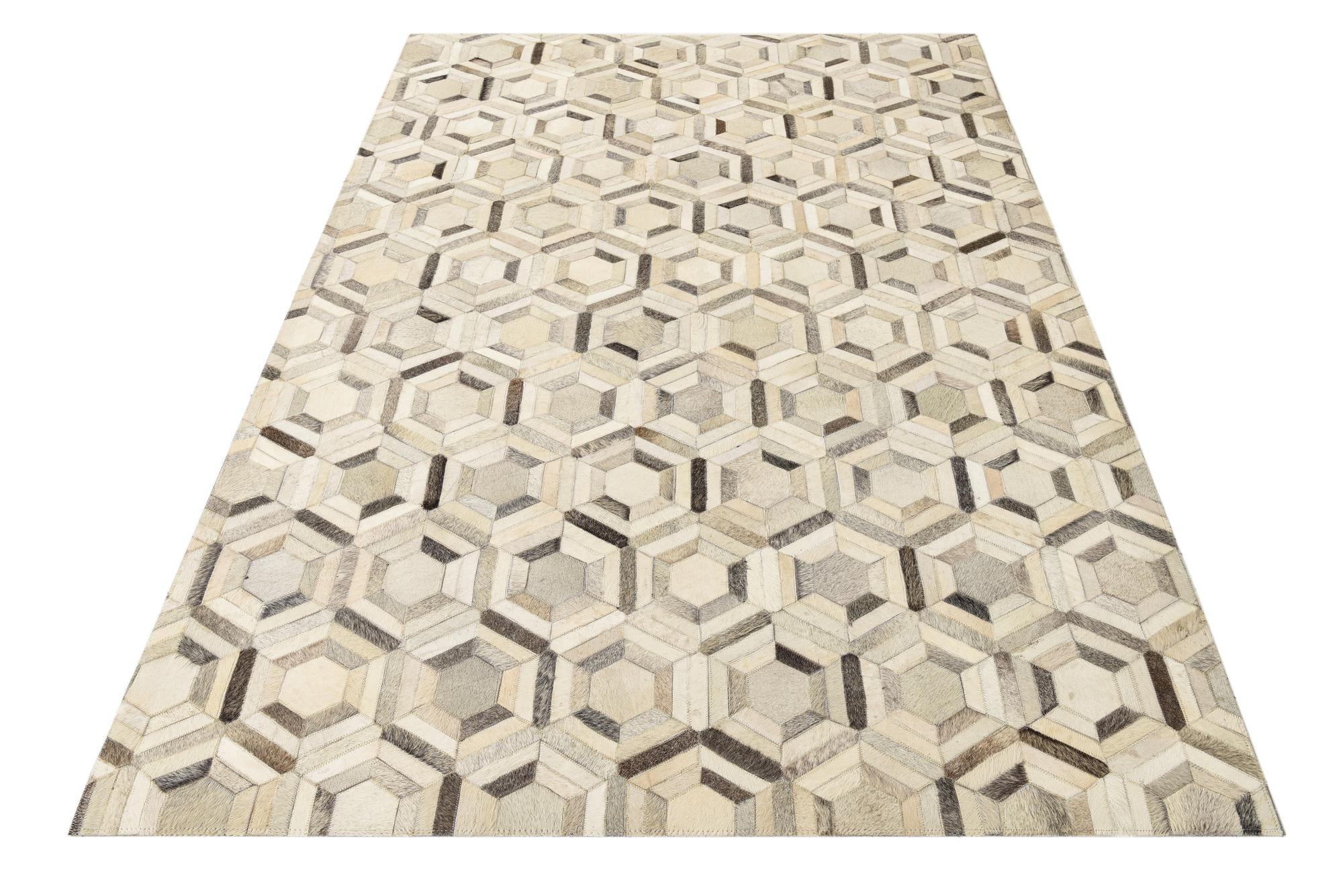 5' x 7' 1 Cowhide Rug