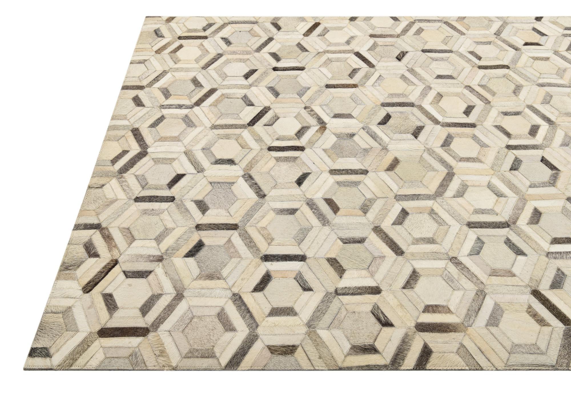 5' x 7' 1 Cowhide Rug