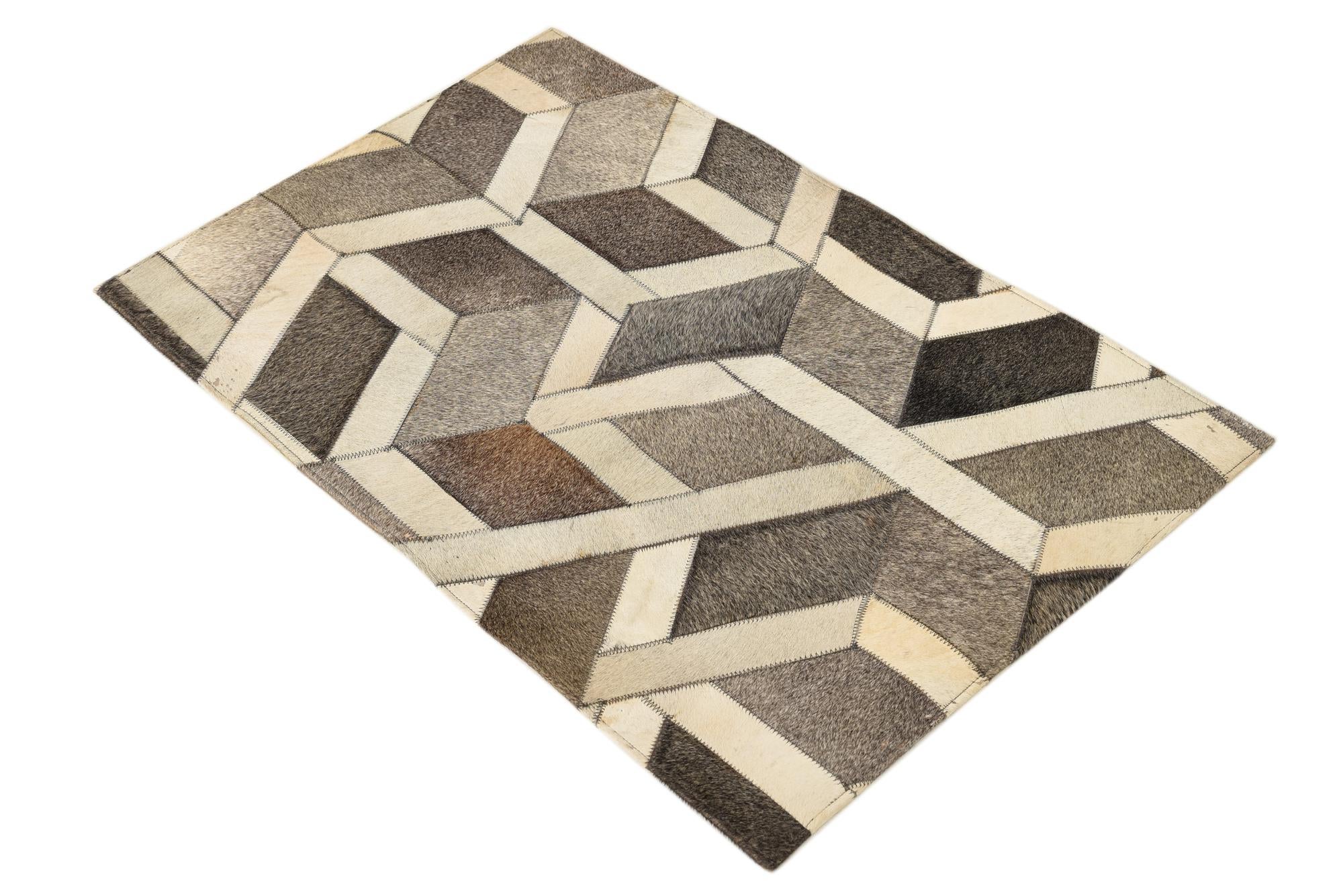2' x 3' 1 Cowhide Rug