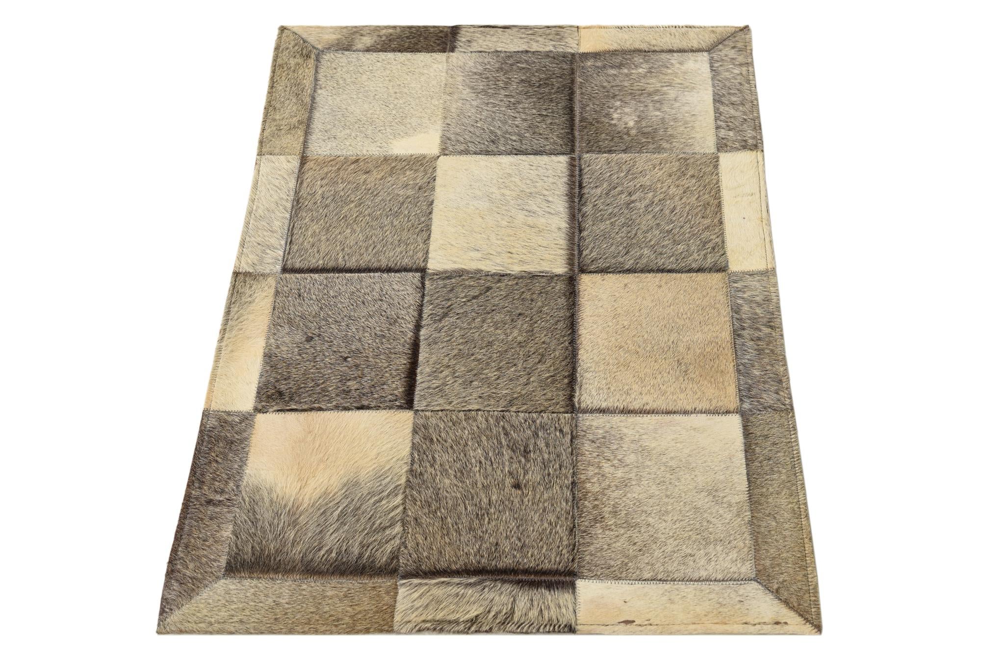 2' 1 x 3' 1 Cowhide Rug