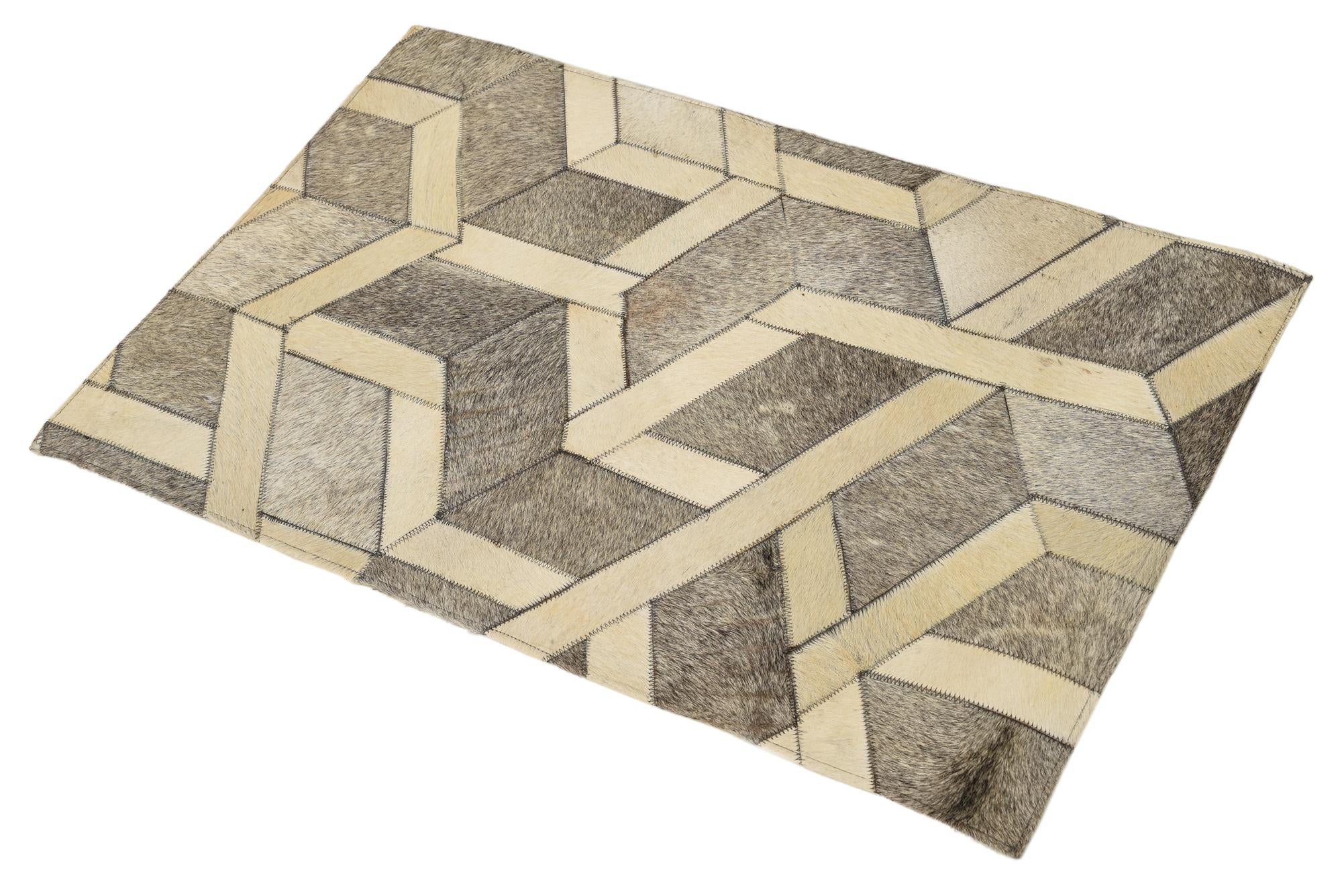 2' 1 x 3' 1 Cowhide Rug