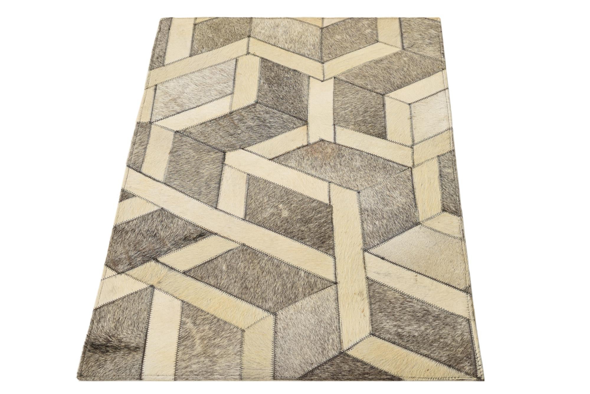 2' 1 x 3' 1 Cowhide Rug