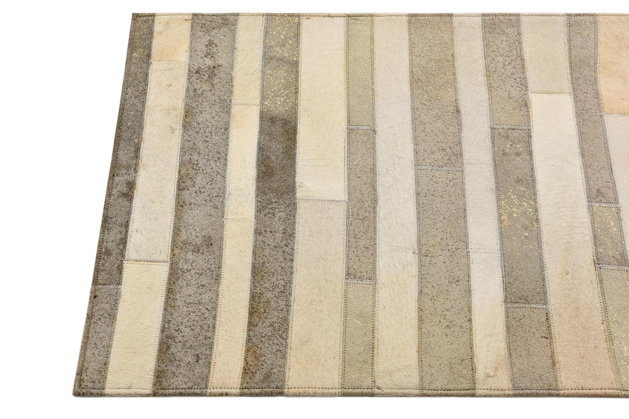 2' 1 x 3' Cowhide Rug