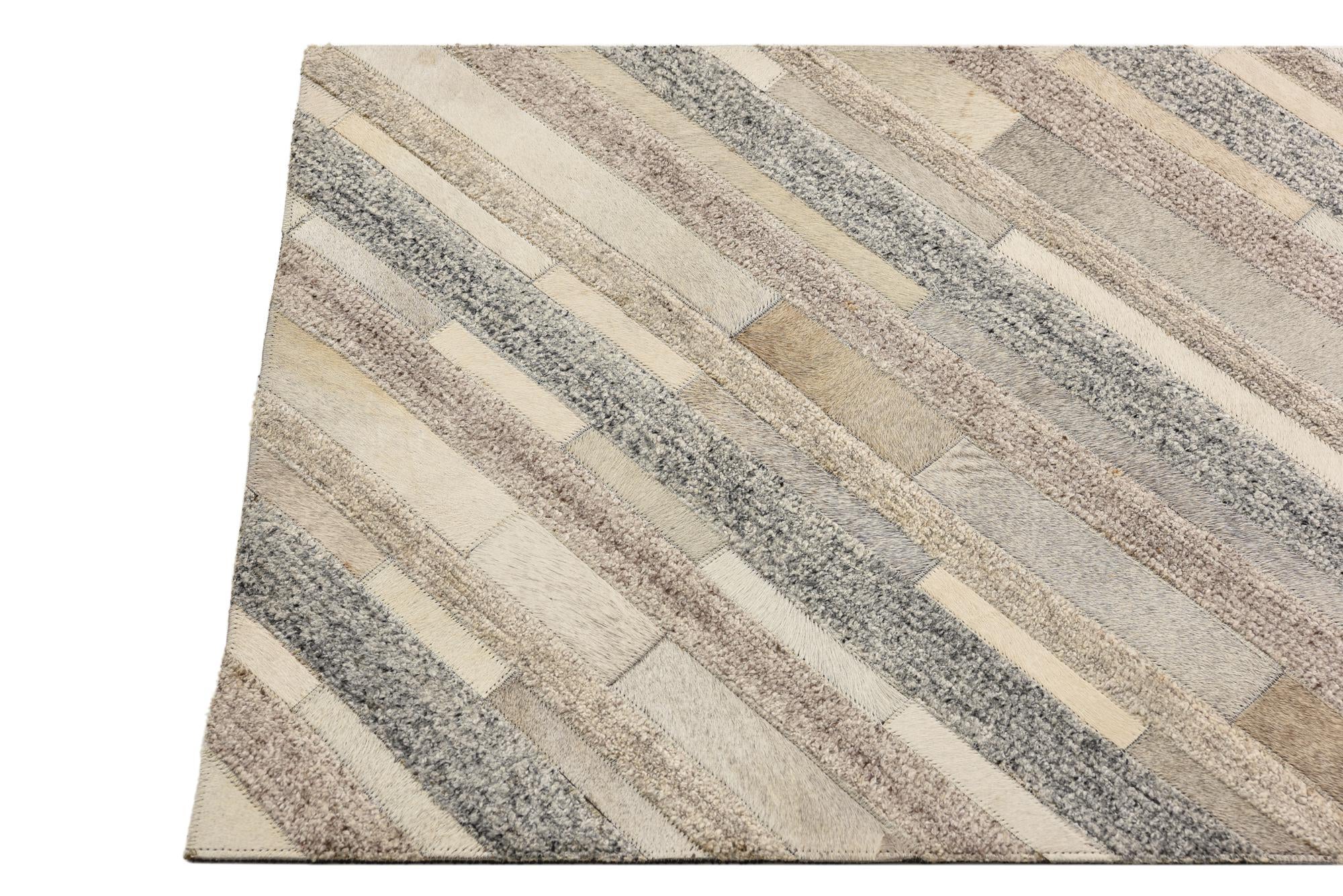 2' 1 x 3' 1 Cowhide Rug