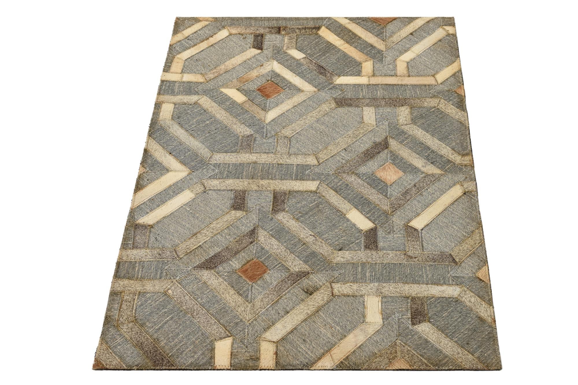 2' 3 x 3' 1 Cowhide Rug