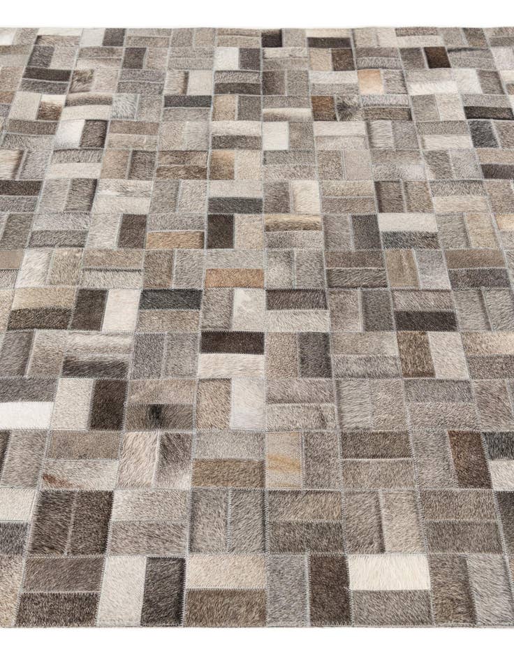 Detail image of 4' 11 x 7' 11 Cowhide Stocks Rug