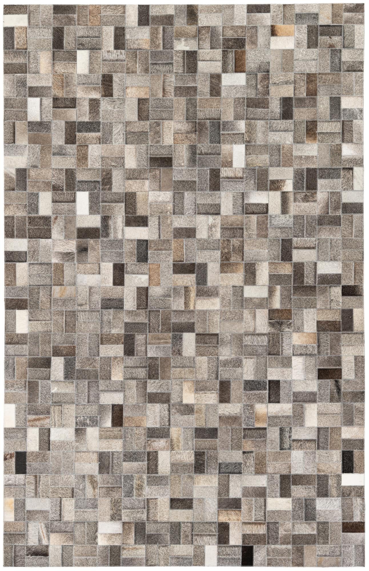 4' 11 x 7' 11 Cowhide Stocks Rug