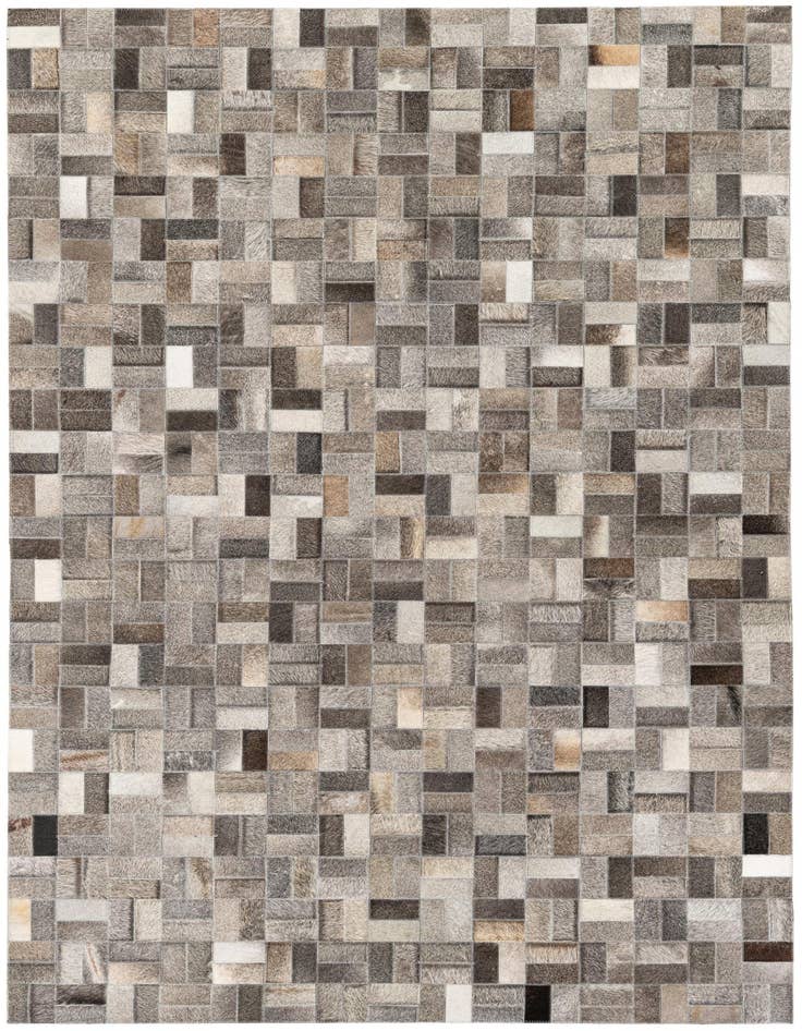 Detail image of 4' 11 x 7' 11 Cowhide Stocks Rug