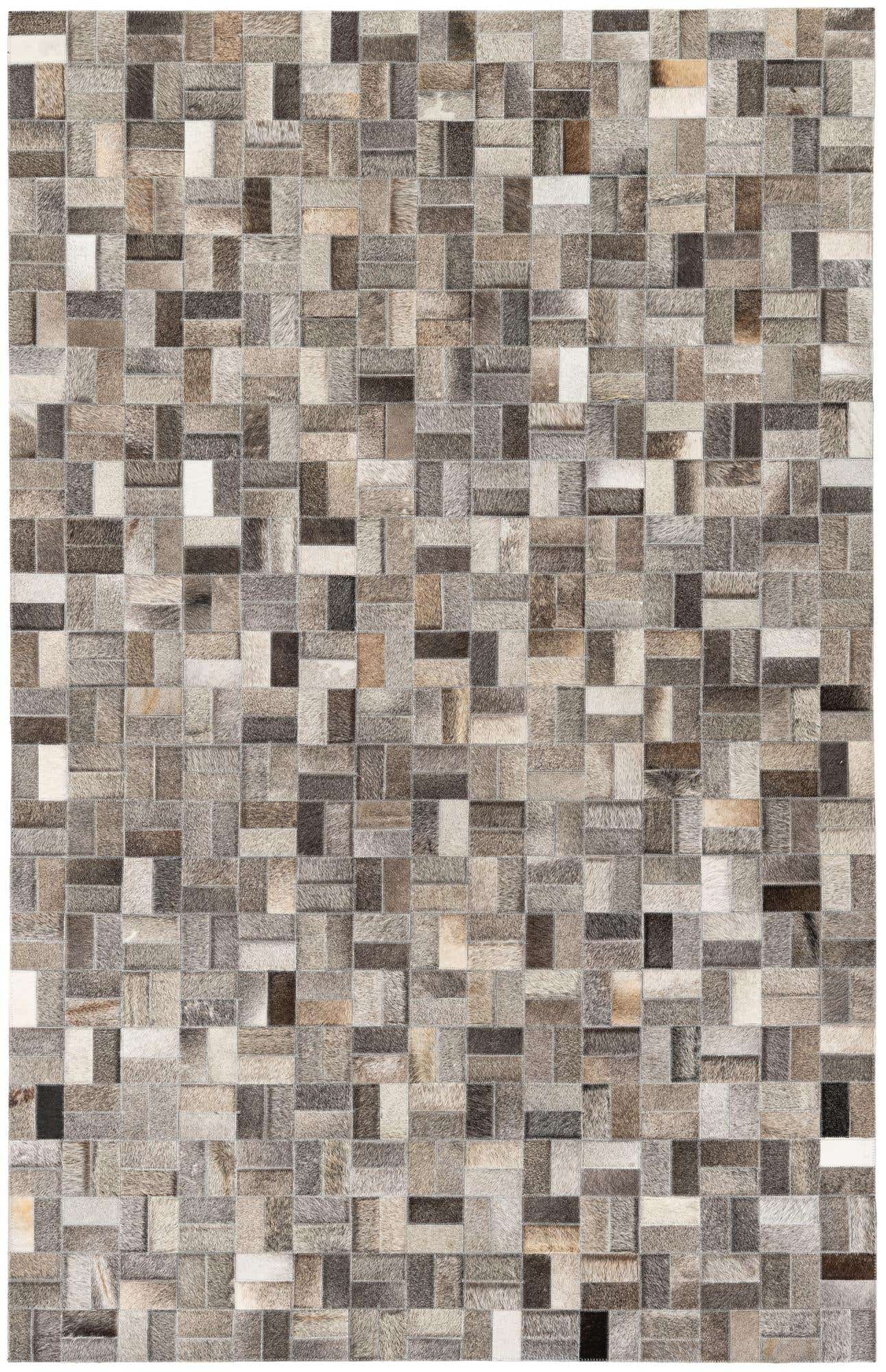 4' 11 x 7' 11 Cowhide Stocks Rug