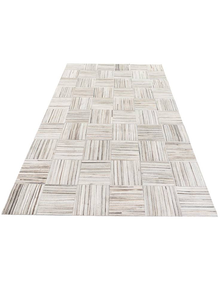 Detail image of 4' 11 x 8' 2 Cowhide Stocks Rug