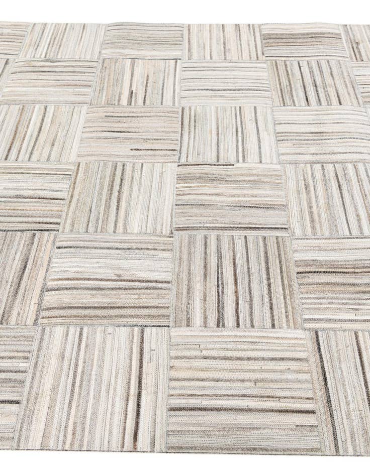 Detail image of 4' 11 x 8' 2 Cowhide Stocks Rug