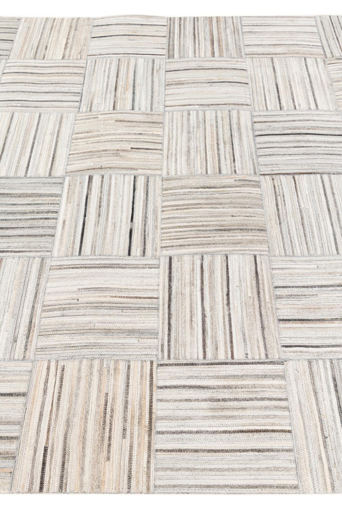 5' x 8' 3 Cowhide Stocks Rug
