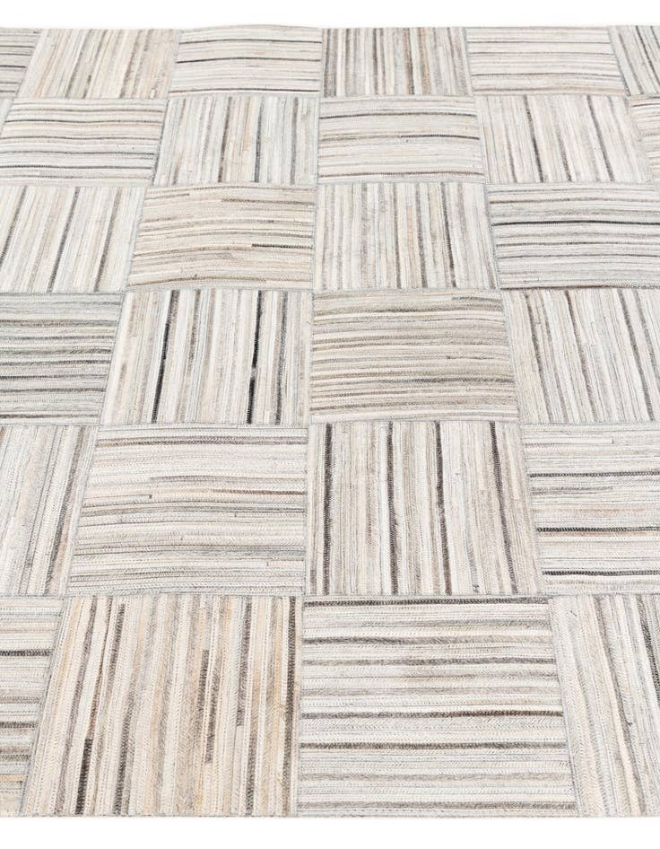 Detail image of 5' x 8' 3 Cowhide Stocks Rug