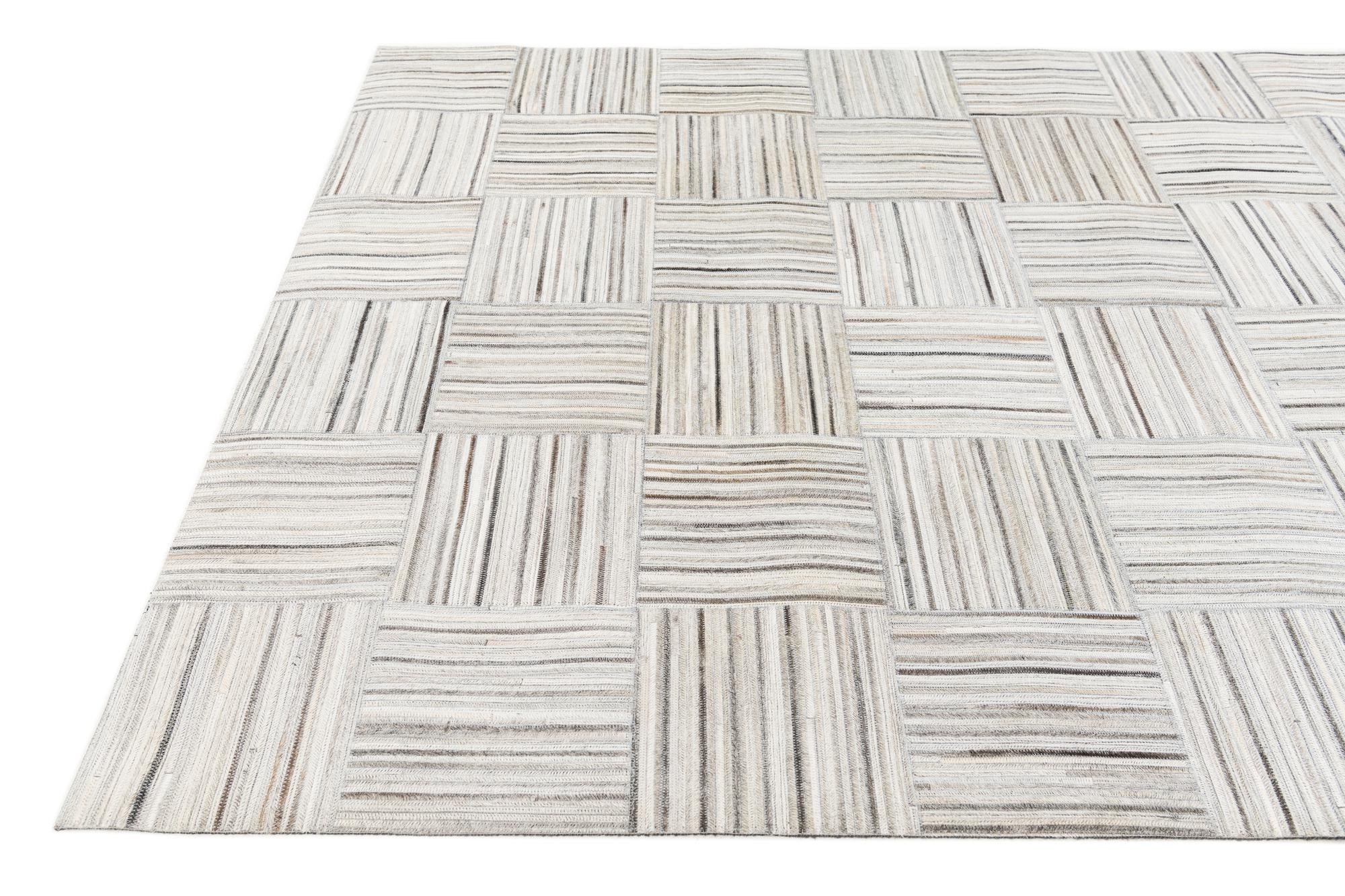 5' x 8' 2 Cowhide Stocks Rug