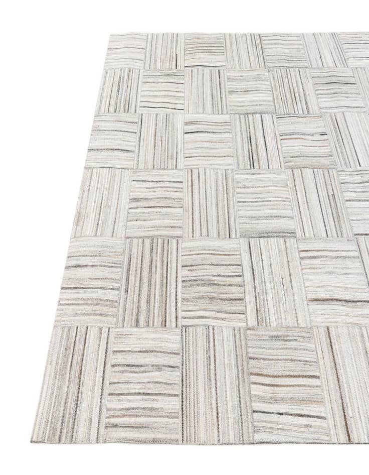 Detail image of 4' 11 x 8' 2 Cowhide Stocks Rug