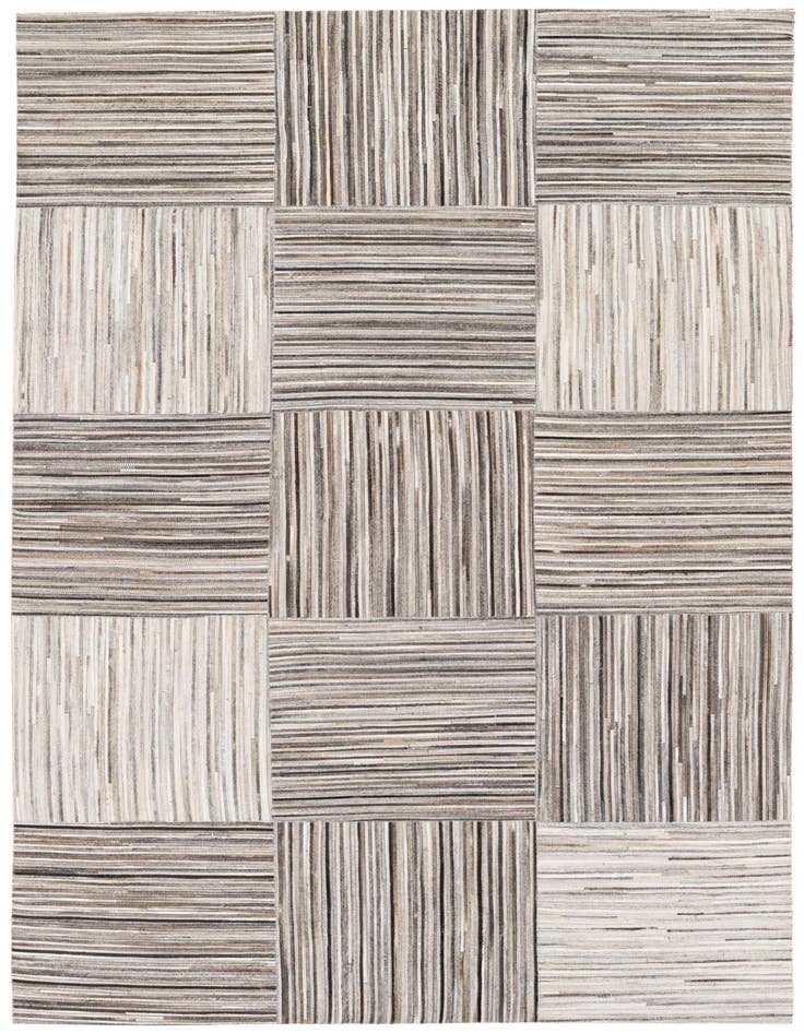Detail image of 4' 11 x 8' 1 Cowhide Stocks Rug