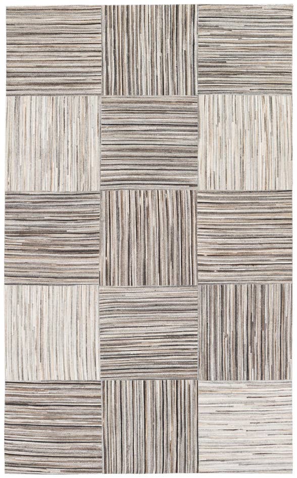 Detail image of 4' 11 x 8' 1 Cowhide Stocks Rug