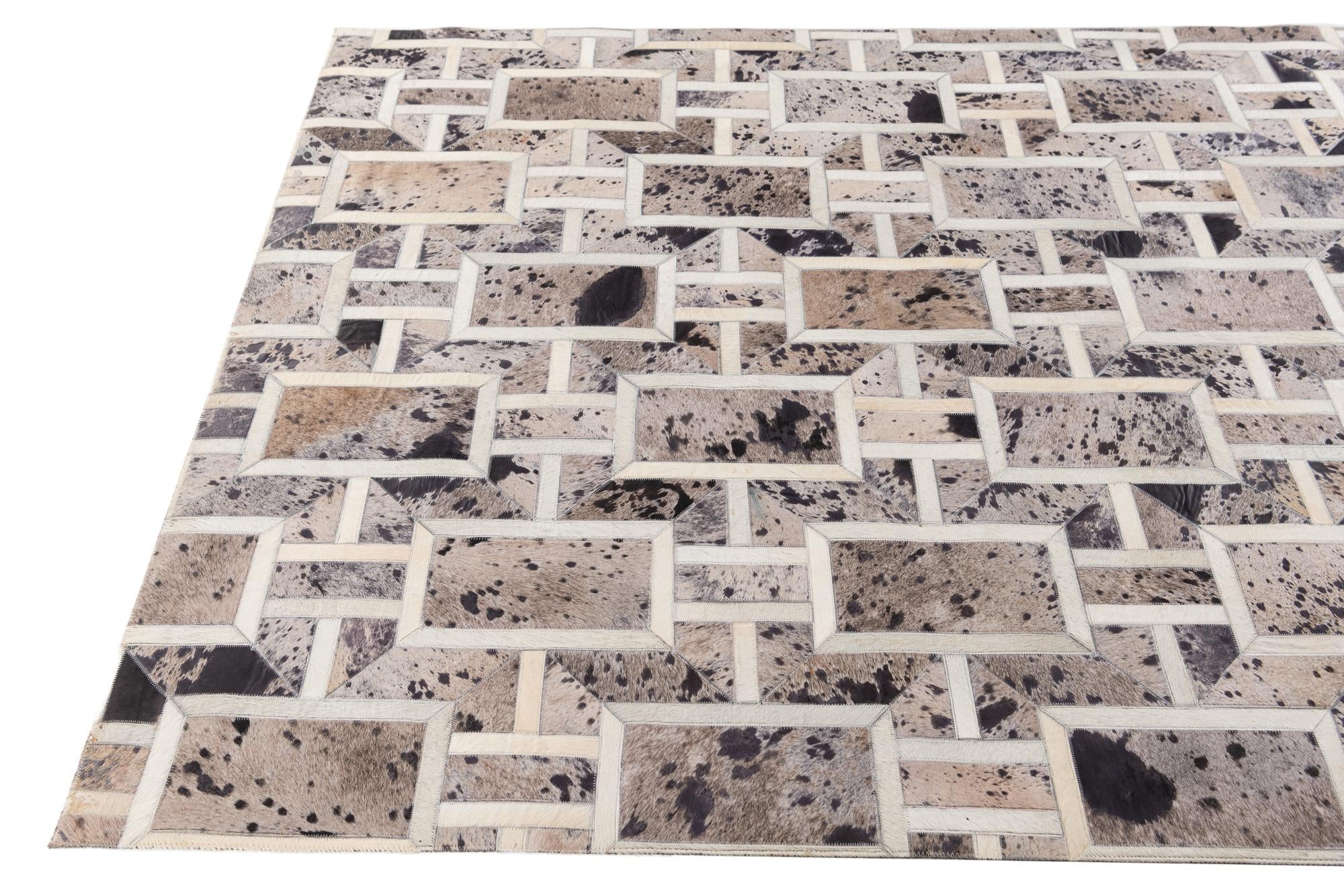 4' 11 x 8' Cowhide Stocks Rug