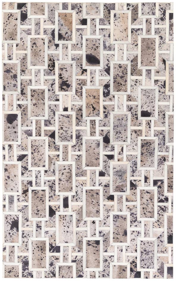 Detail image of 4' 11 x 8' Cowhide Stocks Rug