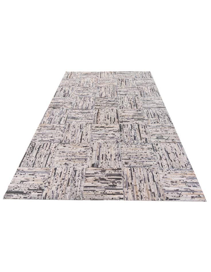 Detail image of 4' 11 x 7' 10 Cowhide Stocks Rug