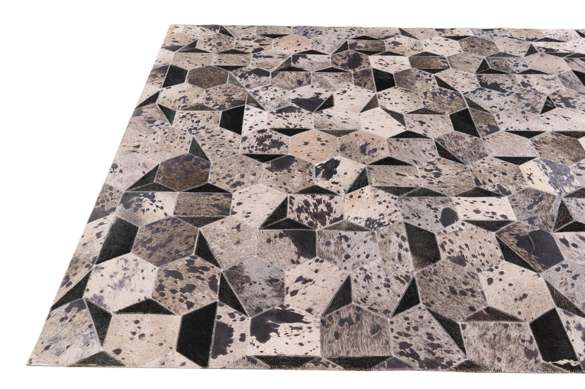 5' 1 x 8' Cowhide Stocks Rug