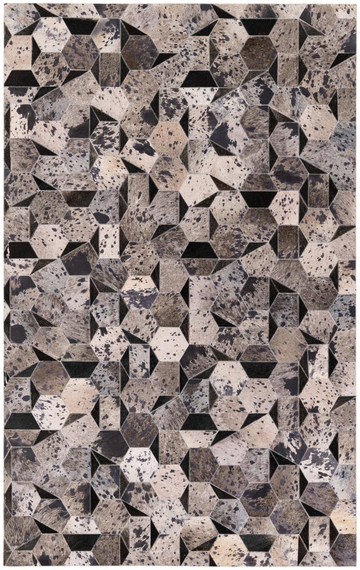 5' 1 x 8' Cowhide Stocks Rug