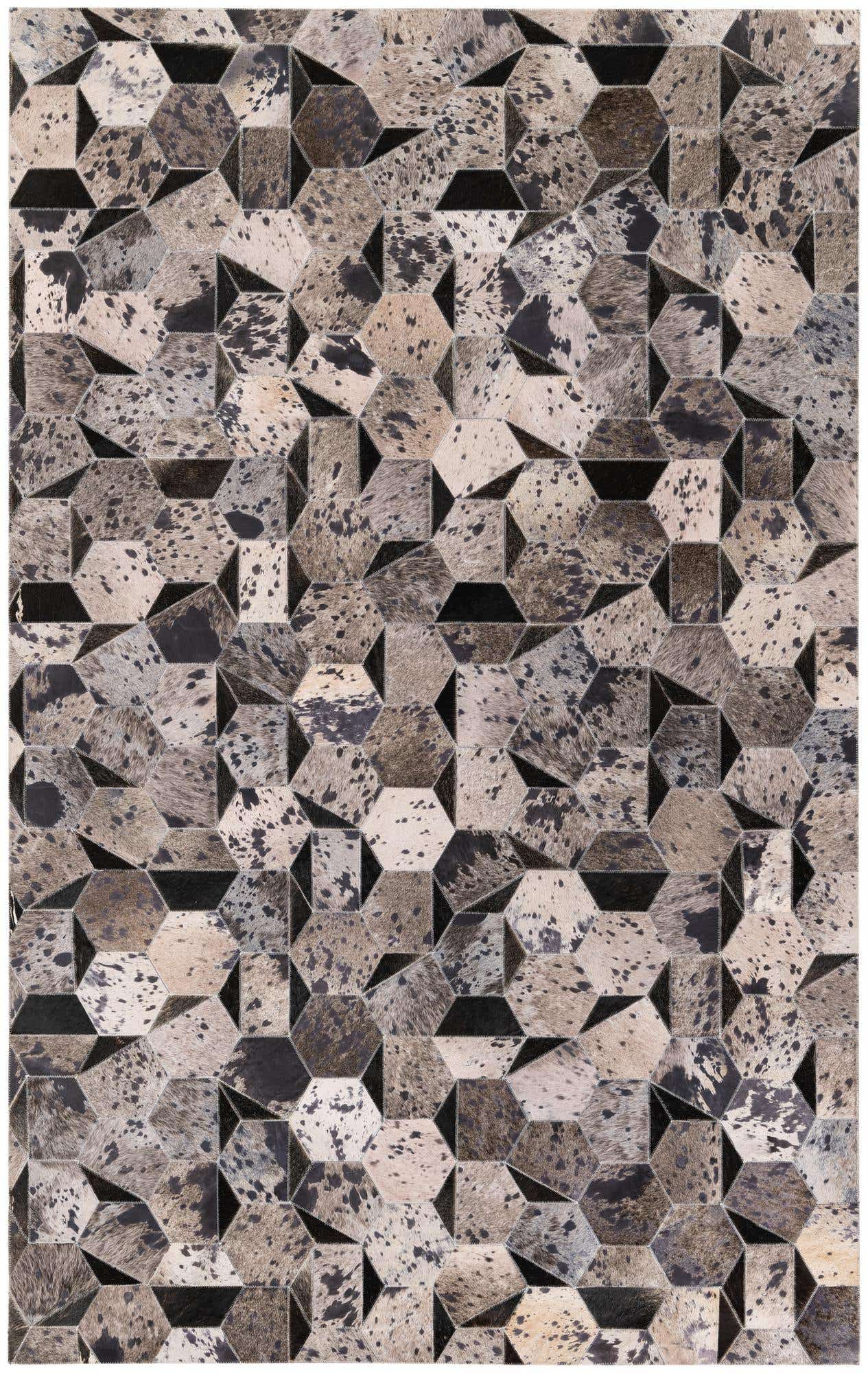 5' 1 x 8' Cowhide Stocks Rug