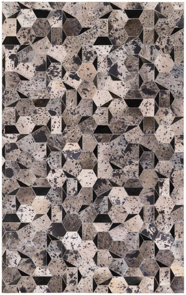 Detail image of 5' 1 x 8' Cowhide Stocks Rug