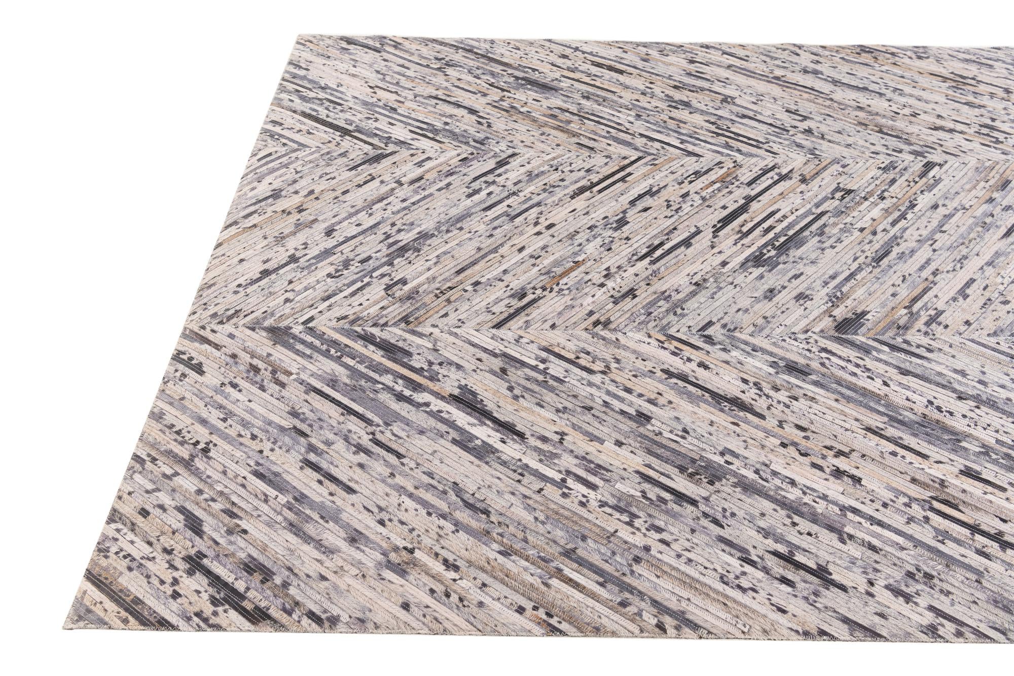 5' x 8' Cowhide Stocks Rug