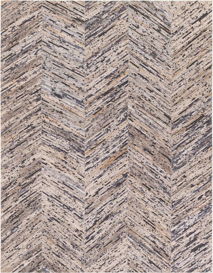 Detail image of 5' 1 x 8' 2 Cowhide Stocks Rug