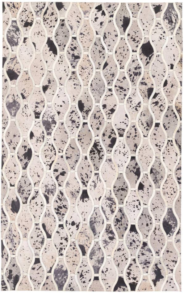 Detail image of 4' 11 x 7' 9 Cowhide Stocks Rug