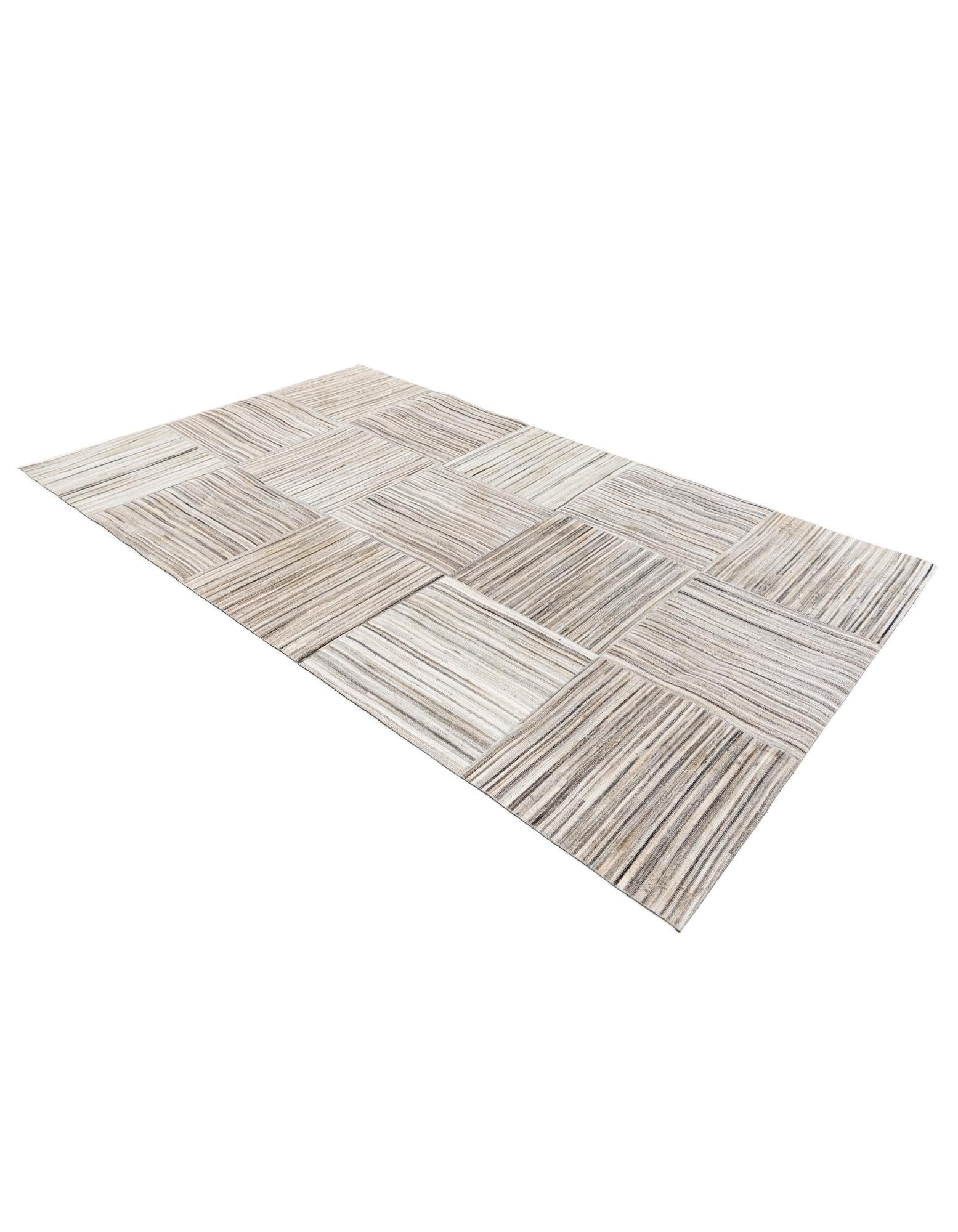 5' x 8' 3 Cowhide Stocks Rug