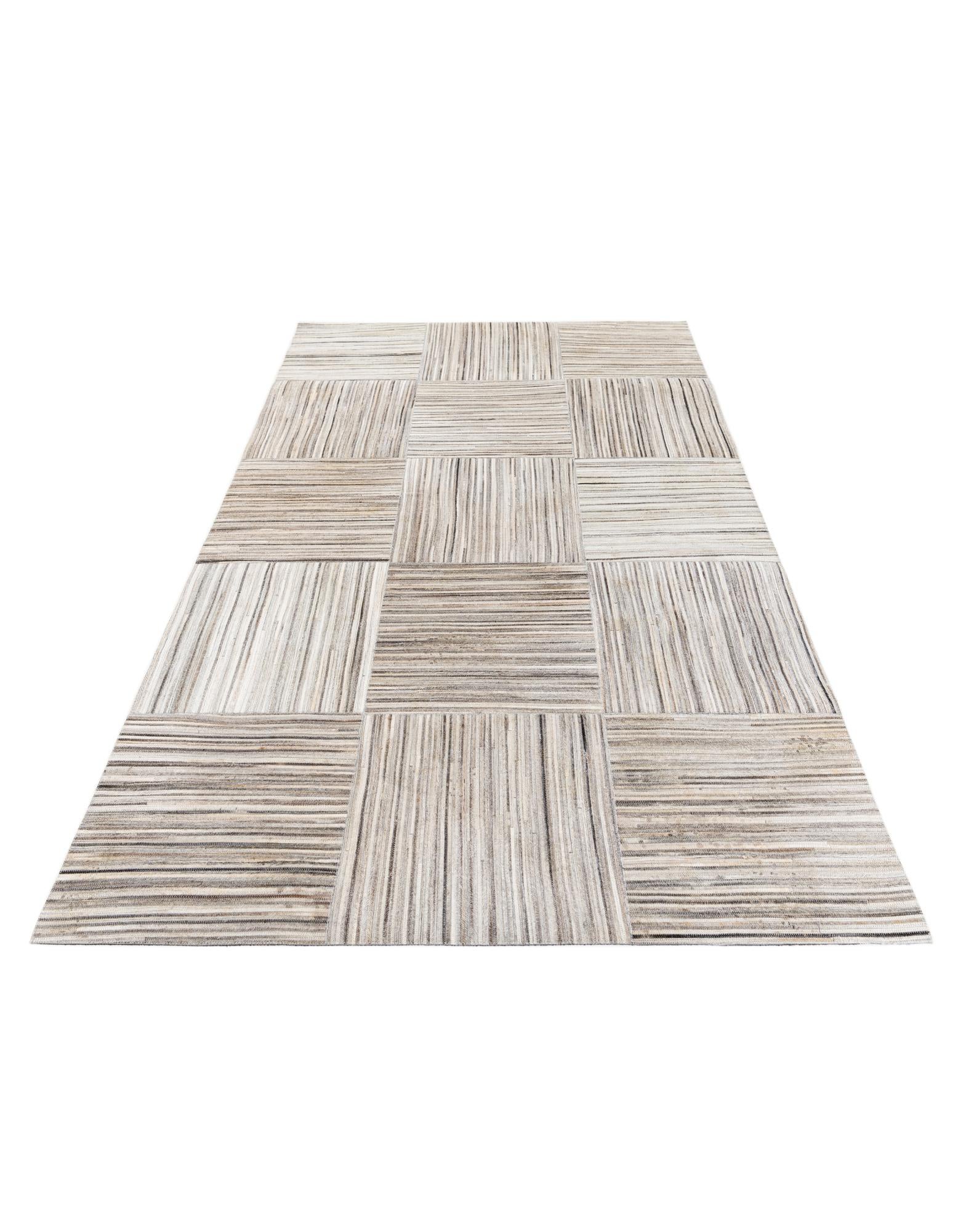 5' x 8' 3 Cowhide Stocks Rug