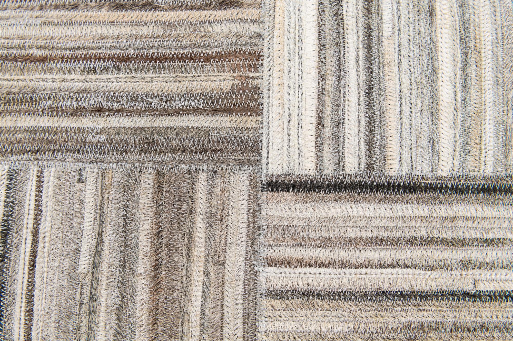 5' x 8' 3 Cowhide Stocks Rug