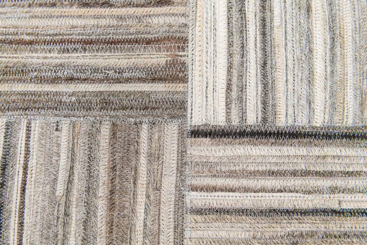 Detail image of 5' x 8' 3 Cowhide Stocks Rug