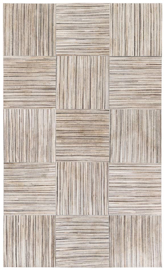 Detail image of 4' 11 x 8' 3 Cowhide Stocks Rug