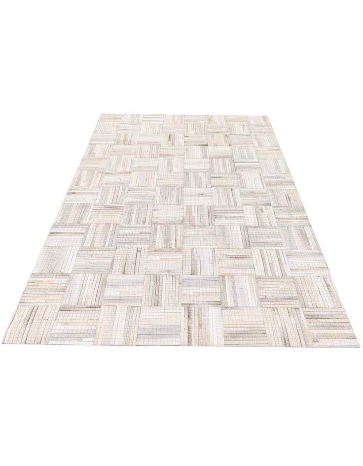 Detail image of 4' 1 x 6' 1 Cowhide Stocks Rug