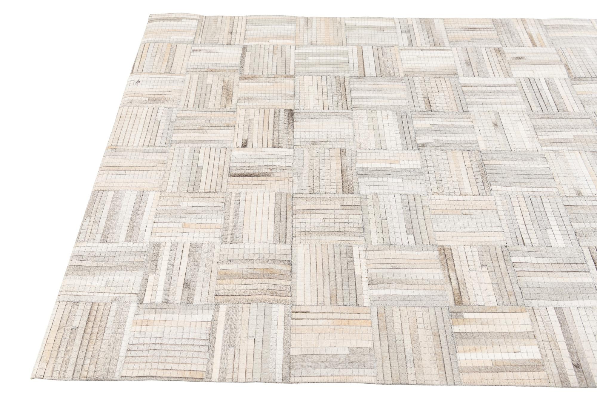 4' 1 x 6' 1 Cowhide Stocks Rug