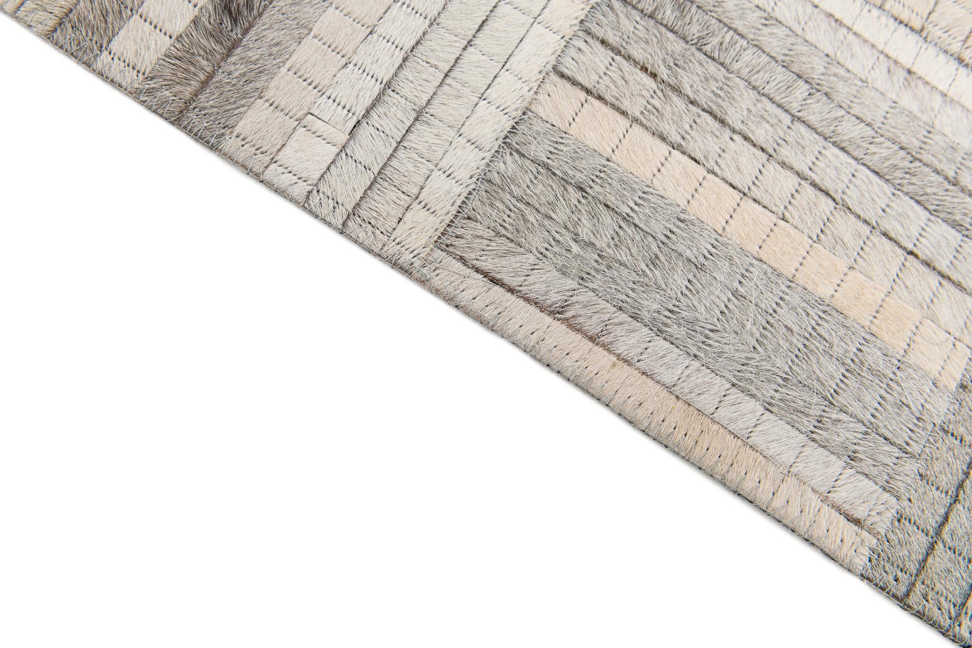 4' 1 x 6' 1 Cowhide Stocks Rug