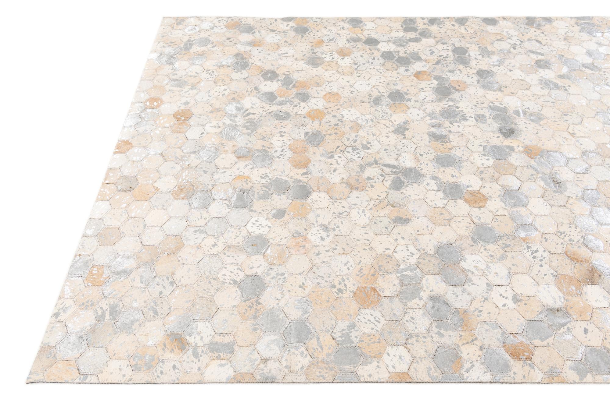 4' 1 x 6' 1 Cowhide Stocks Rug