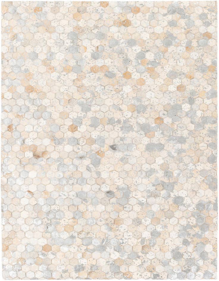 Detail image of 4' 1 x 6' 1 Cowhide Stocks Rug