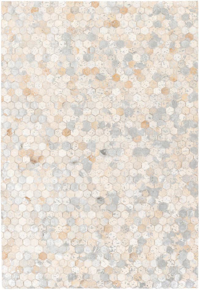 Detail image of 4' 1 x 6' 1 Cowhide Stocks Rug