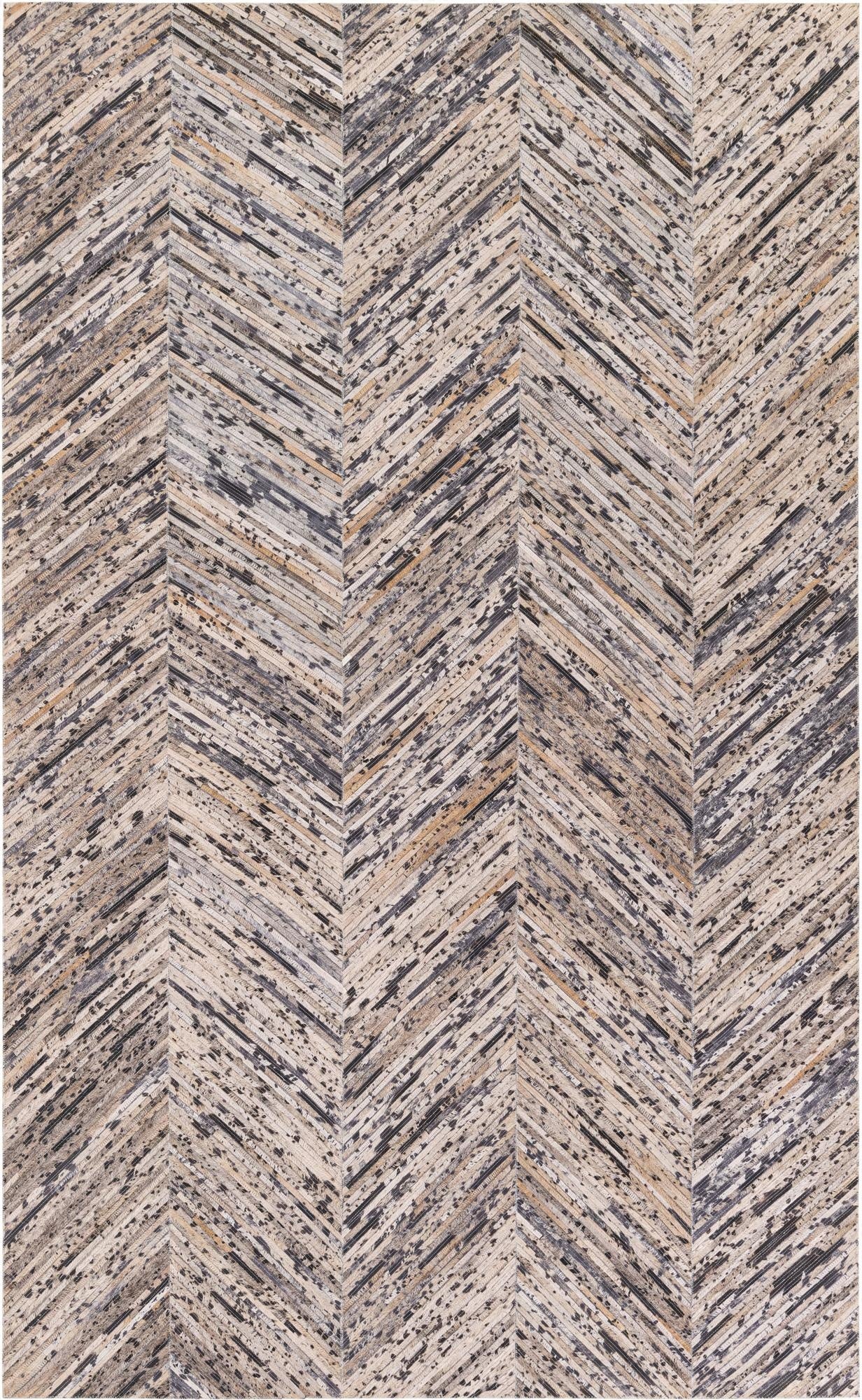 5' 1 x 8' 2 Cowhide Stocks Rug