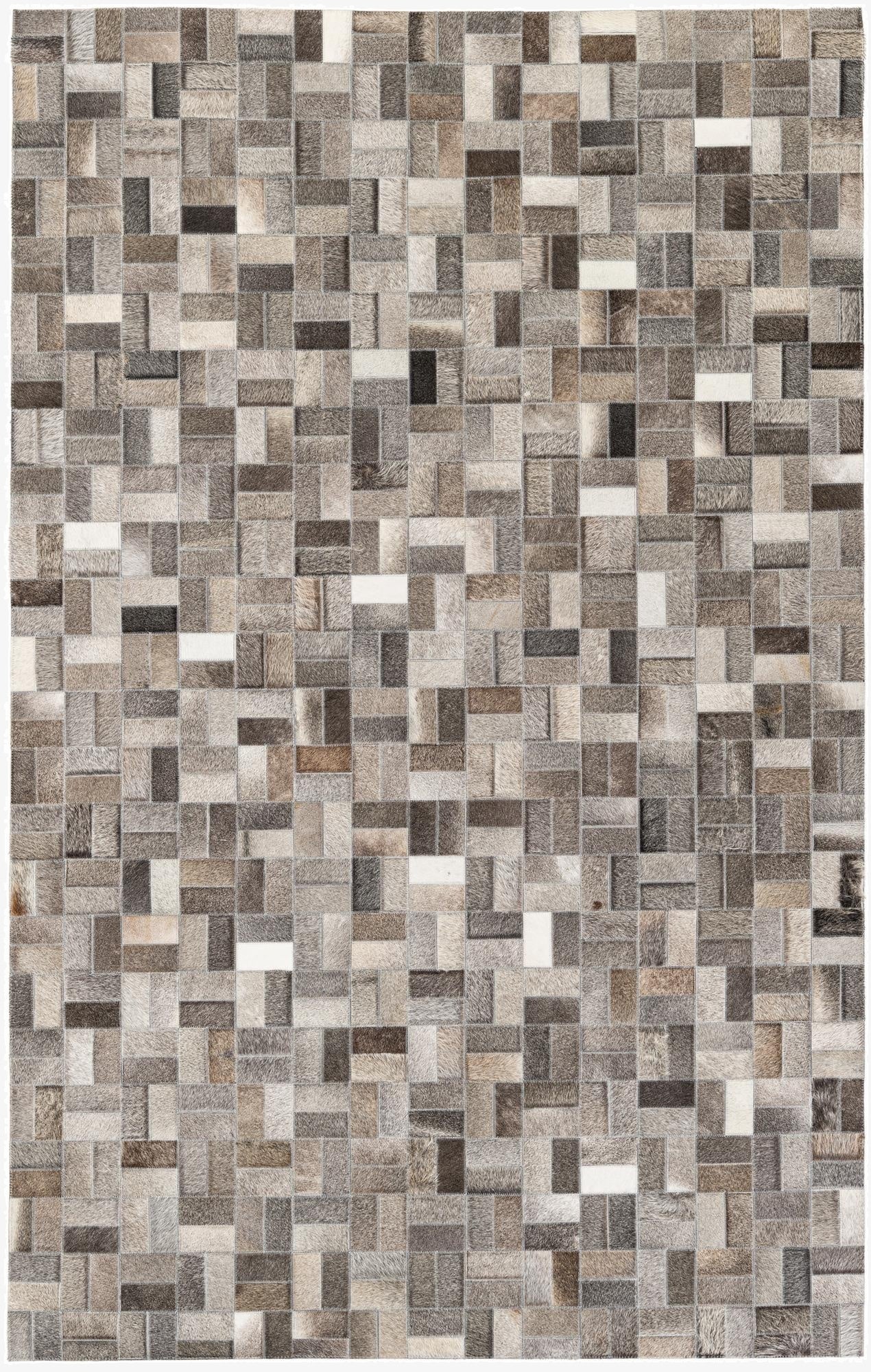 5' x 7' 10 Cowhide Stocks Rug
