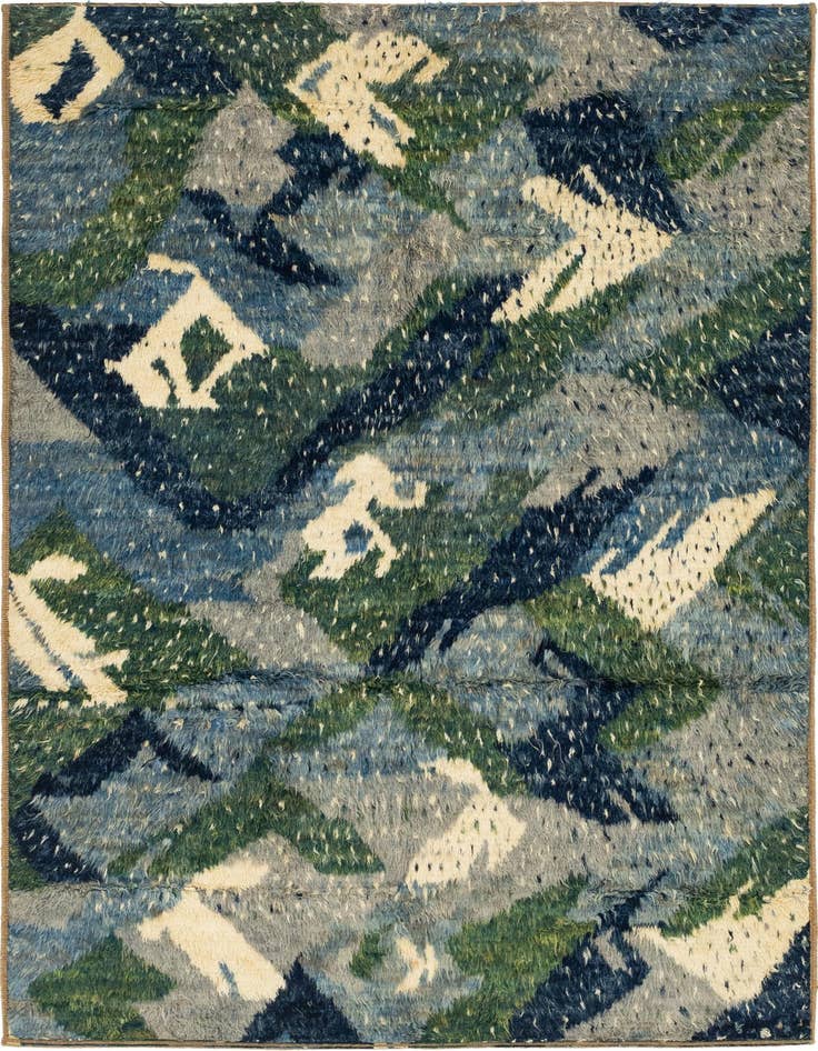 Detail image of 6' 8 x 9' 5 Hand Knotted Darya Wool Rug