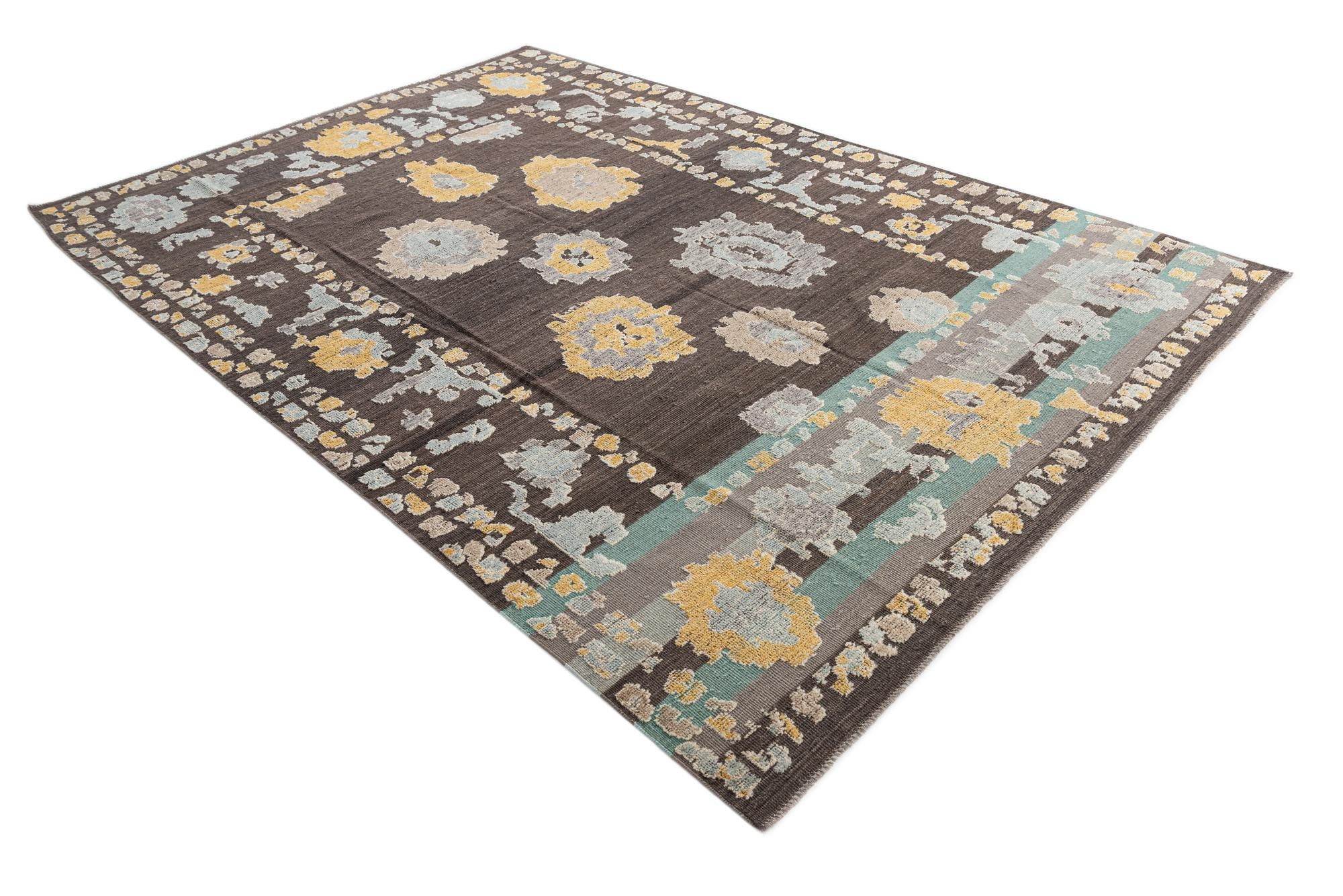 10' x 14' 6 Hand Knotted Darya Wool Rug