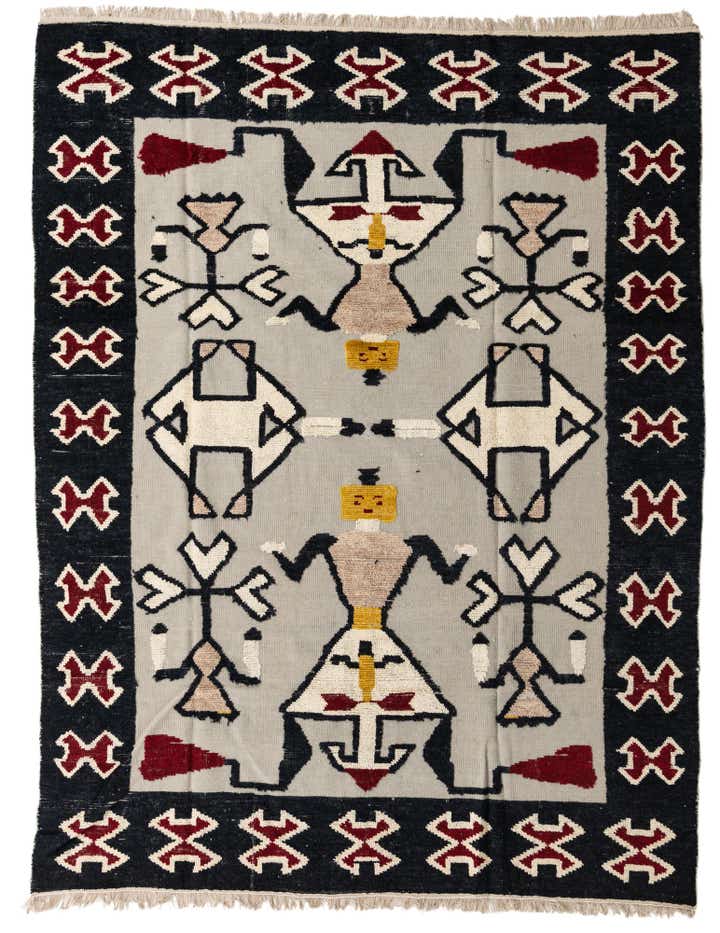 8' x 10' 4 Hand Knotted Darya Wool Rug